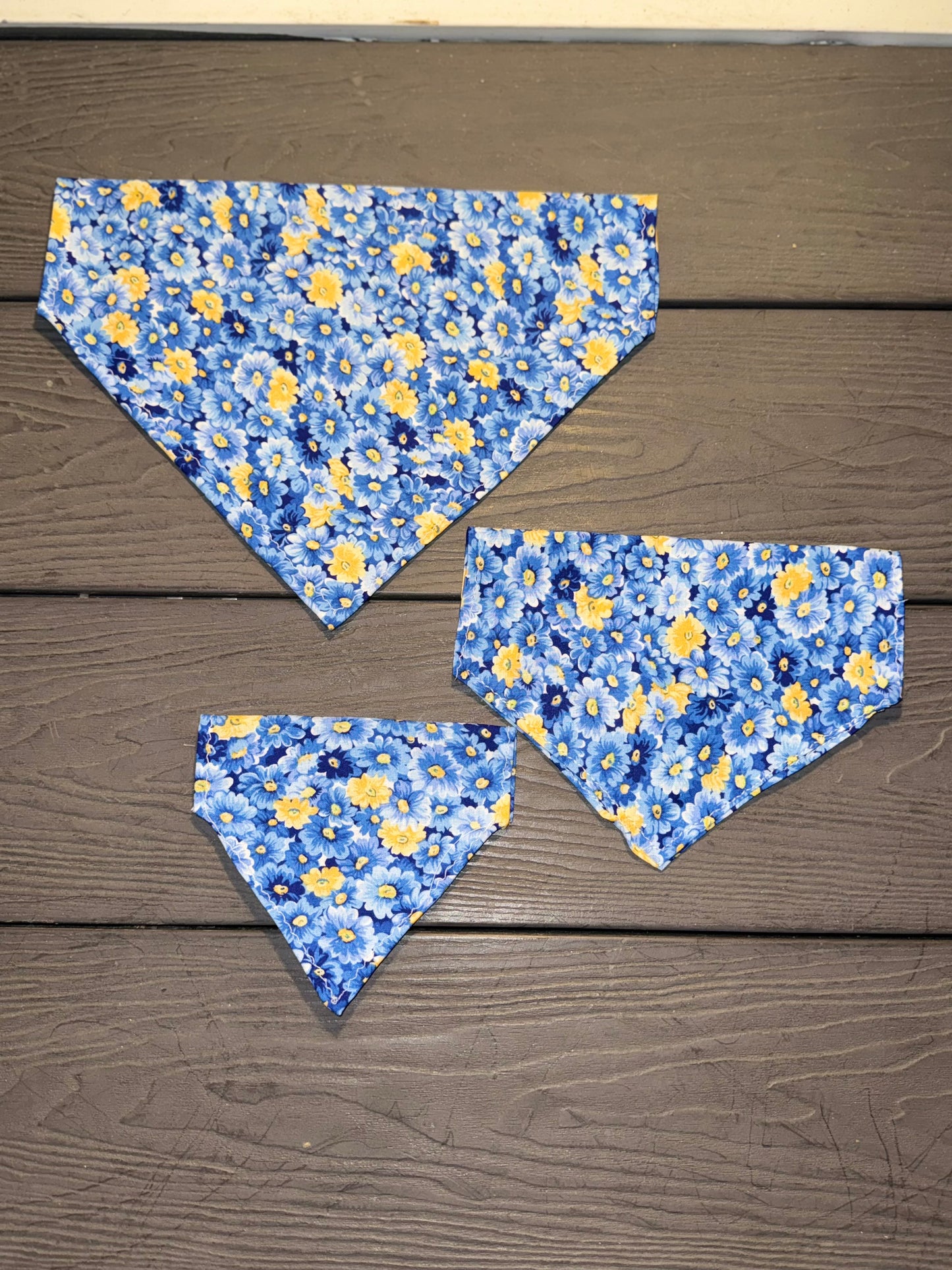Blue Floral Bandana