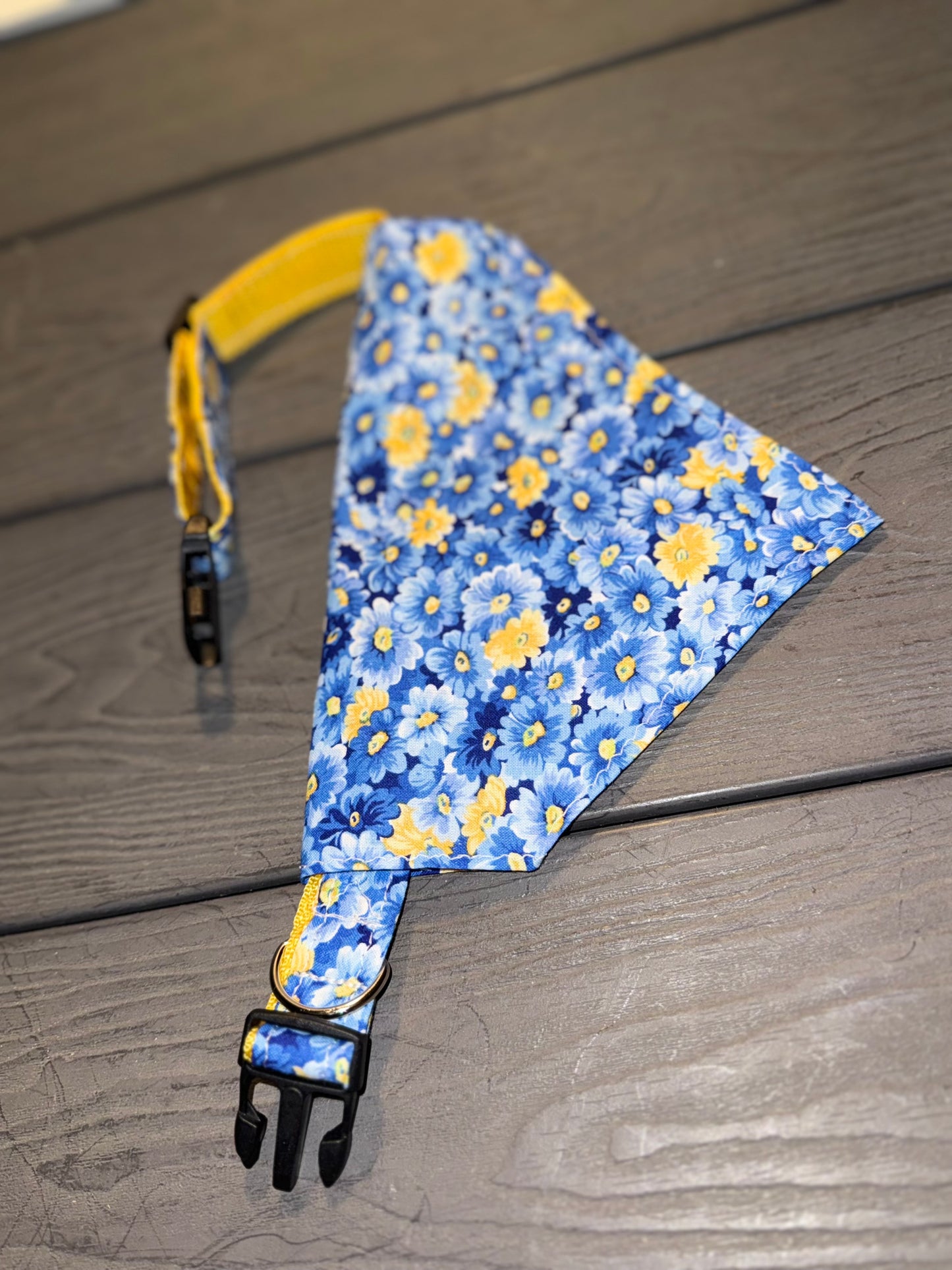 Blue Floral Bandana
