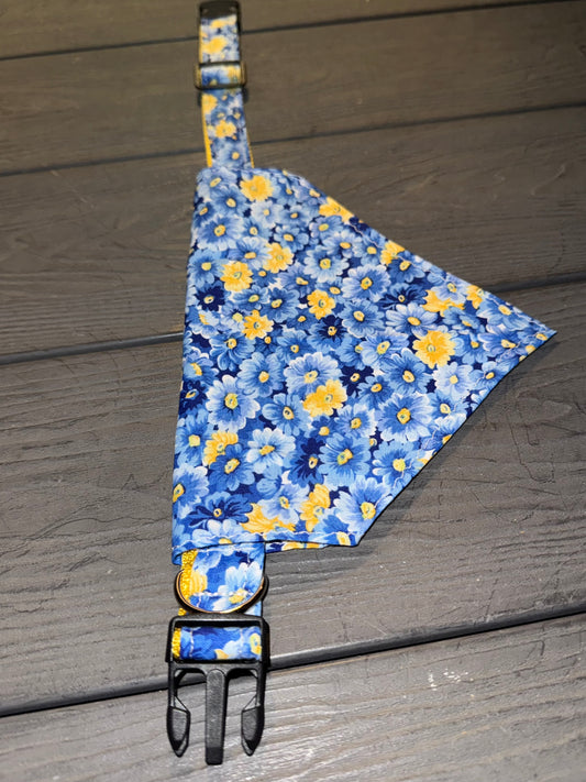 Blue Floral Bandana